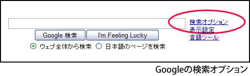 Yahoo!Japanの検索オプション